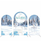 Winter Reh Schneeflocken Bogen Hintergrund Bausatz Für Baby Dusche